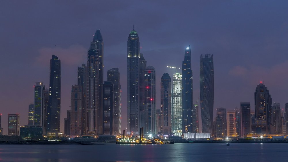 Dubai Skyline at night