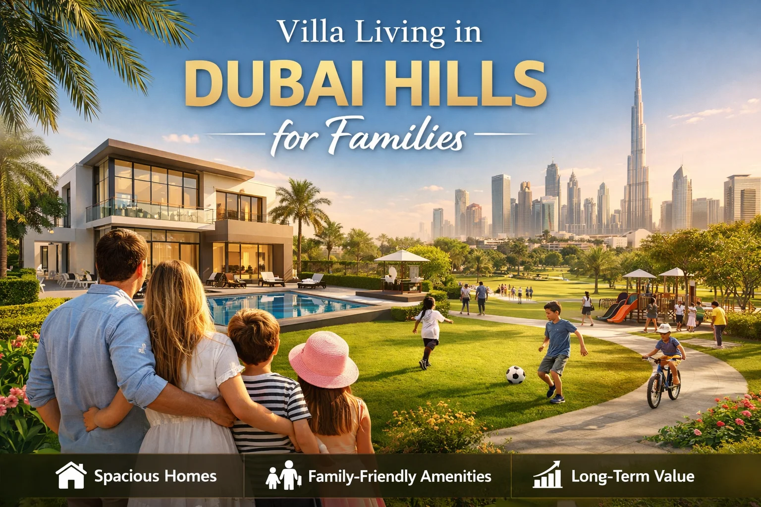 Living in Dubai hills in a villa